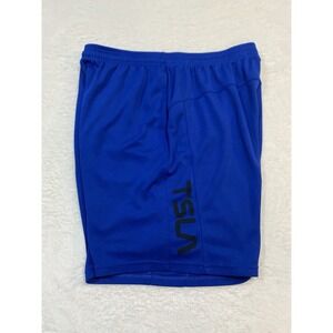Tesla TSLA Mens Large Shorts Blue TSLA Word on Side Cyber Truck Elon Musk